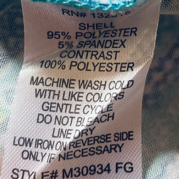 Women’s XL Blouse Bleeker McDougal Short Flutter Sleeves Chiffon Overlay Stretch - Picture 11 of 11